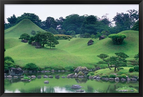Framed Suizenji Koen, Kumamoto, Japan Print