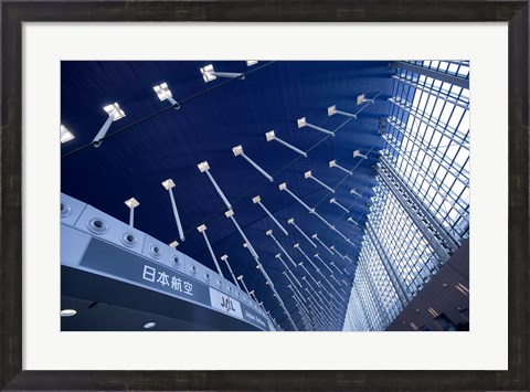Framed Sweeping Suspended Roof and Glass Windows, Pudong International Airport, Shanghai, China Print
