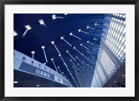Framed Sweeping Suspended Roof and Glass Windows, Pudong International Airport, Shanghai, China Print