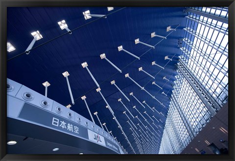 Framed Sweeping Suspended Roof and Glass Windows, Pudong International Airport, Shanghai, China Print