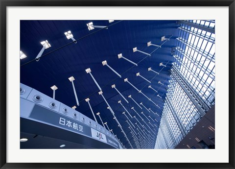 Framed Sweeping Suspended Roof and Glass Windows, Pudong International Airport, Shanghai, China Print