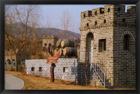 Framed Entrance to Huaxia Winery Wine Cellar, Beijing, China Print