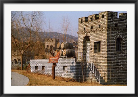 Framed Entrance to Huaxia Winery Wine Cellar, Beijing, China Print