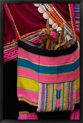 Framed Black Lisu Woman near Fulong, Nujiang Prefecture, Yunnan Province, China Print