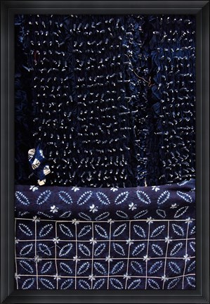 Framed Cloth Made in Xizhou Tie-Dye Factory, Bai Village North of Dali, China Print
