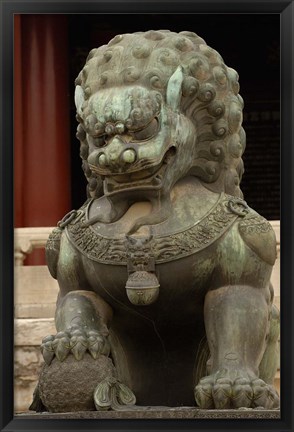 Framed Mythical Animal, Forbidden City, National Palace Museum, Beijing, China Print