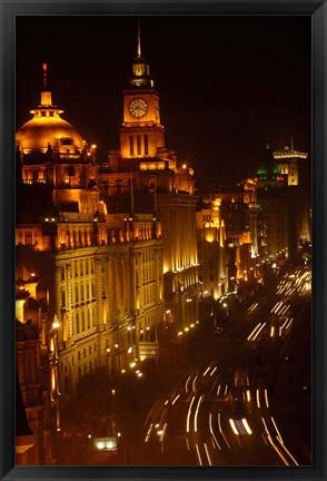 Framed Bund, Shanghai, China Print