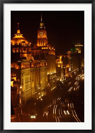 Framed Bund, Shanghai, China Print