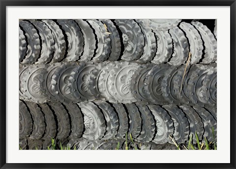 Framed Ceramic Roof Tiles For Sale, Jianchuan County, Yunnan Province, China Print