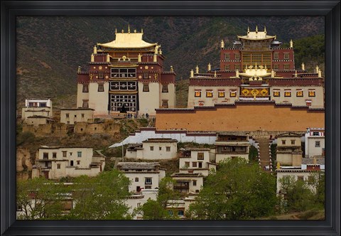 Framed Deqin Tibetan Autonomous Prefecture, Songzhanling Monastery, Zhongdian, Yunnan Province, China Print