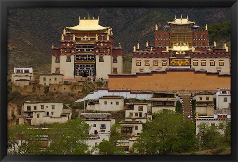 Framed Deqin Tibetan Autonomous Prefecture, Songzhanling Monastery, Zhongdian, Yunnan Province, China Print