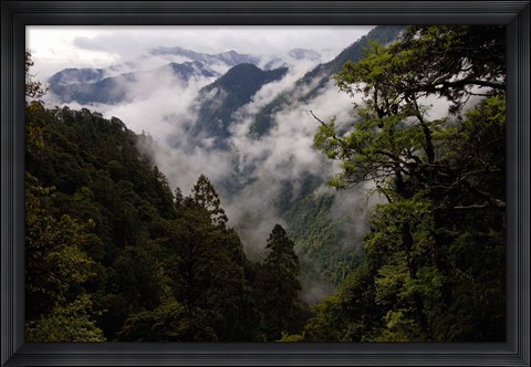 Framed Traditional Home of the Lisu, Nu and Dulong Peoples, near Gongshan in Dulongjiang Protectorate, Yunnan Province, China Print