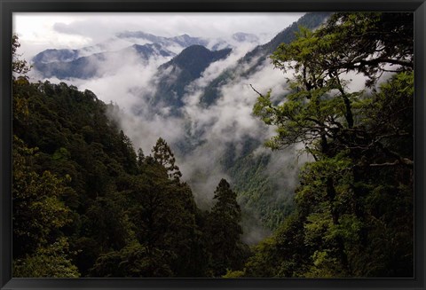 Framed Traditional Home of the Lisu, Nu and Dulong Peoples, near Gongshan in Dulongjiang Protectorate, Yunnan Province, China Print