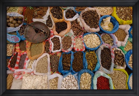 Framed Xizhou Market, Bai Village North of Dali, China Print