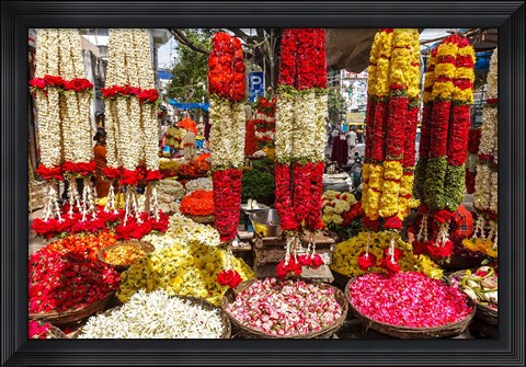 Framed Flower Shop, Southern India Print