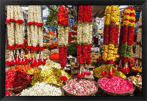 Framed Flower Shop, Southern India Print