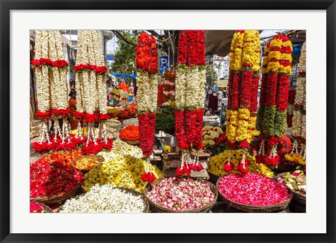 Framed Flower Shop, Southern India Print