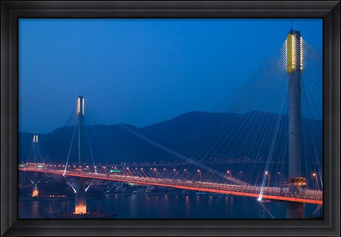 Framed Hong Kong, Ting Kau Bridge, Tsing Yi Island, Ting Kau Print