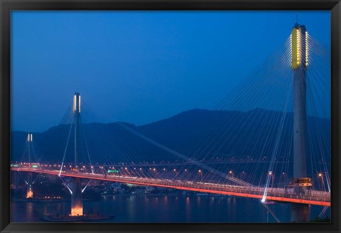 Framed Hong Kong, Ting Kau Bridge, Tsing Yi Island, Ting Kau Print