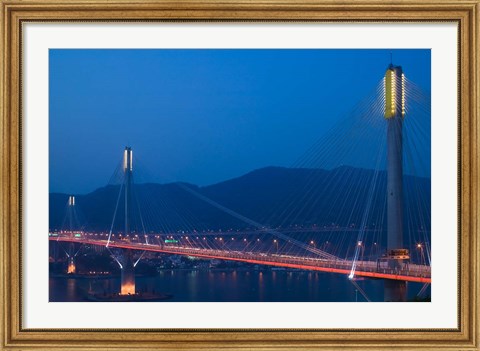 Framed Hong Kong, Ting Kau Bridge, Tsing Yi Island, Ting Kau Print
