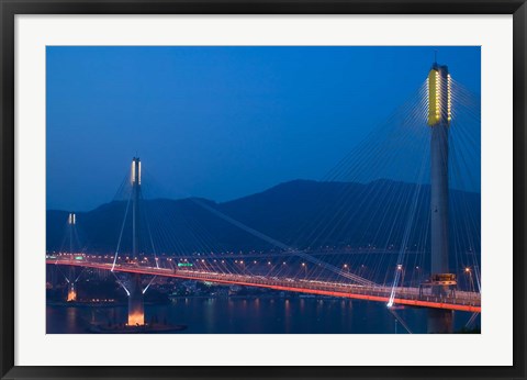 Framed Hong Kong, Ting Kau Bridge, Tsing Yi Island, Ting Kau Print