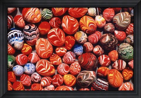 Framed Painted glass souvenirs, Ming Tombs, China Print