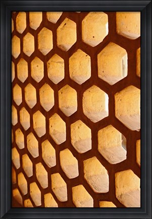 Framed Architectural details, Amber Fort, Jaipur, India Print