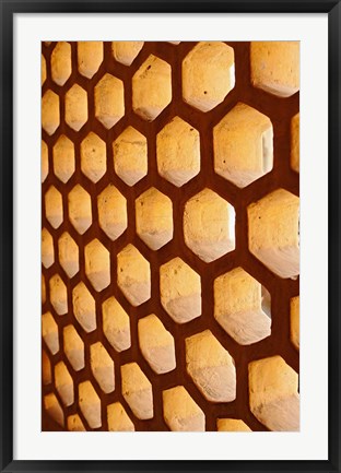 Framed Architectural details, Amber Fort, Jaipur, India Print