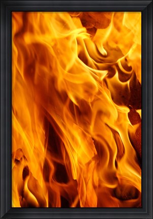 Framed Close-up of fire flames, Jodhpur, India Print