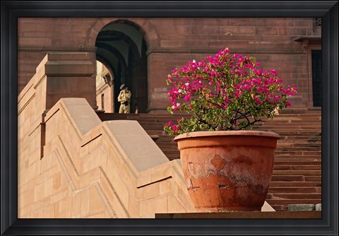 Framed Steps, Central Secretariat, Raisina Hill, New Delhi, India Print