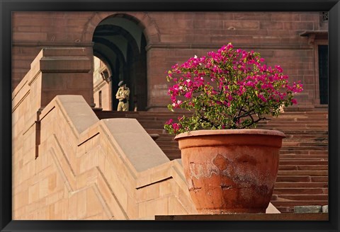 Framed Steps, Central Secretariat, Raisina Hill, New Delhi, India Print