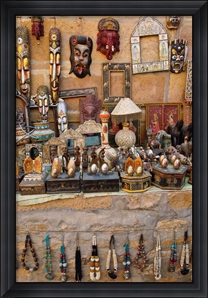 Framed Tourist Trinkets, Fort Jaisalmer, Jaisalmer, India Print