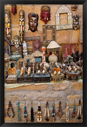 Framed Tourist Trinkets, Fort Jaisalmer, Jaisalmer, India Print