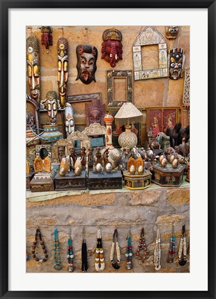 Framed Tourist Trinkets, Fort Jaisalmer, Jaisalmer, India Print