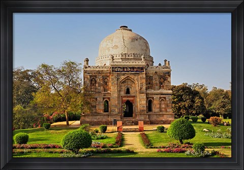 Framed Mosque of Sheesh Gumbad, Lodhi Gardens, New Delhi, India Print