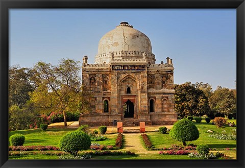 Framed Mosque of Sheesh Gumbad, Lodhi Gardens, New Delhi, India Print