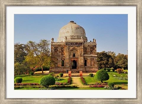 Framed Mosque of Sheesh Gumbad, Lodhi Gardens, New Delhi, India Print