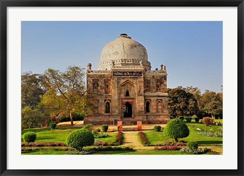 Framed Mosque of Sheesh Gumbad, Lodhi Gardens, New Delhi, India Print