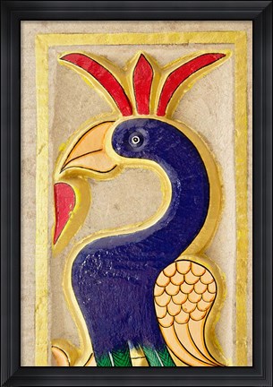 Framed Ornate decoration, Raj Palace Hotel, Jaipur, India Print