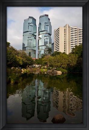Framed Lippo Office Towers, Hong Kong, China Print
