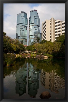 Framed Lippo Office Towers, Hong Kong, China Print