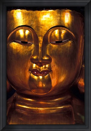 Framed Golden Temple Buddha at Cemetary, Hong Kong Print