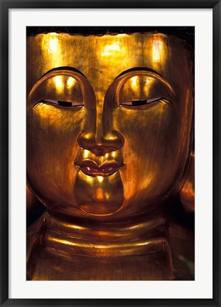 Framed Golden Temple Buddha at Cemetary, Hong Kong Print