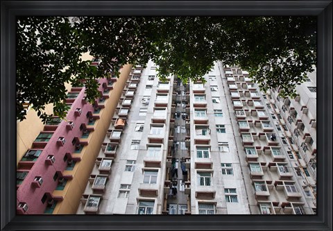 Framed Apartments, Hong Kong, China Print