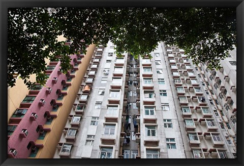 Framed Apartments, Hong Kong, China Print