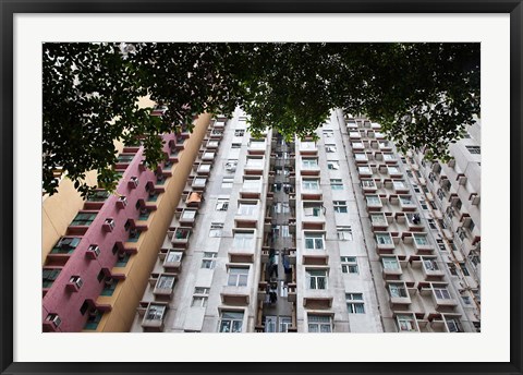 Framed Apartments, Hong Kong, China Print