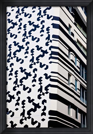 Framed Close up of Building, Hong Kong, China Print