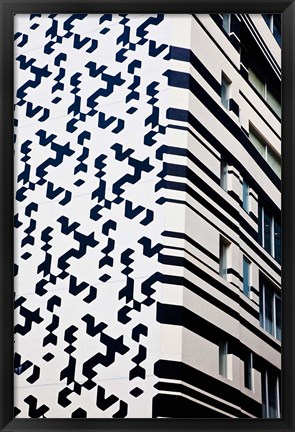 Framed Close up of Building, Hong Kong, China Print