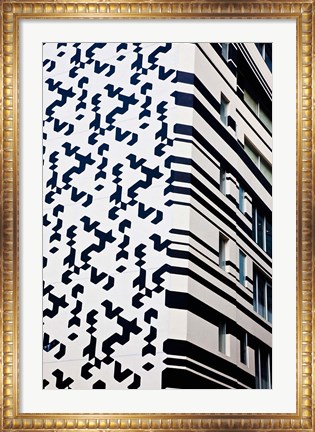 Framed Close up of Building, Hong Kong, China Print