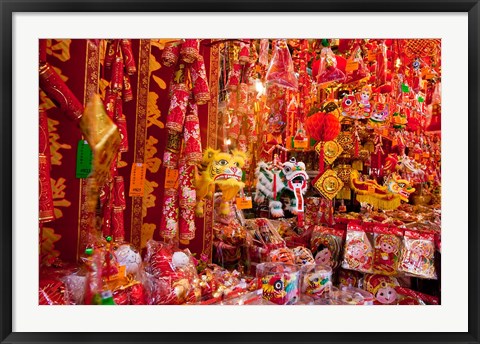 Framed Chinese Ornaments, Hong Kong, China Print